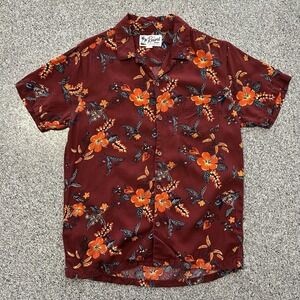 Aeropostale Hawaiian Button Up Shirt Mens Small Resort Shirt Light Soft Viscose